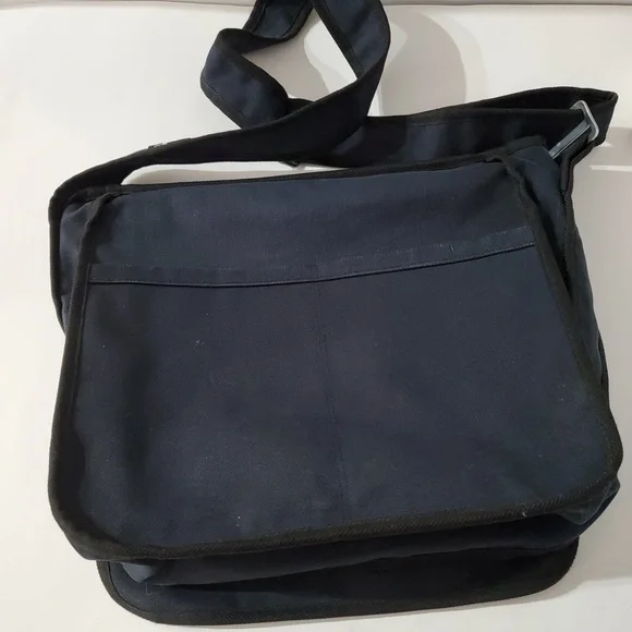 MARIMEKKO Olkalaukku Urbaani Crossbody Shoulder Bag Navy Blue Cotton Canvas